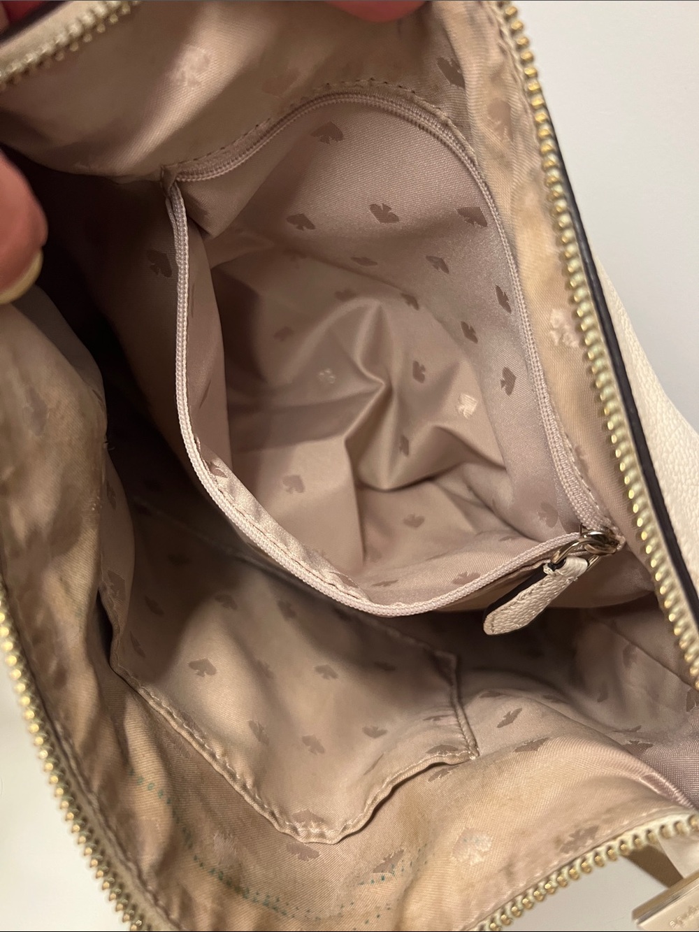 kate spade Cream Leather Crossbody with Striped Tan Strap - Picture 9 of 11